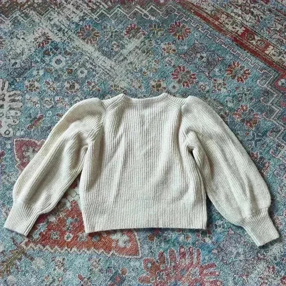 J Crew wool-blend puff sleeve cardigan - Picture 4 of 8